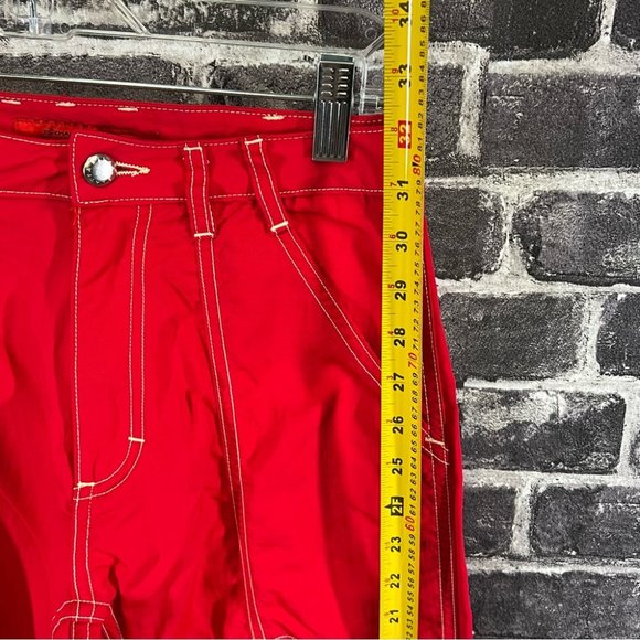 Eckhaus Latta Red Blunt Trousers - size 26 - Picture 9 of 12